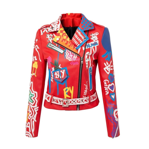 Phashion Love Slim Graffiti Ryder Jacket