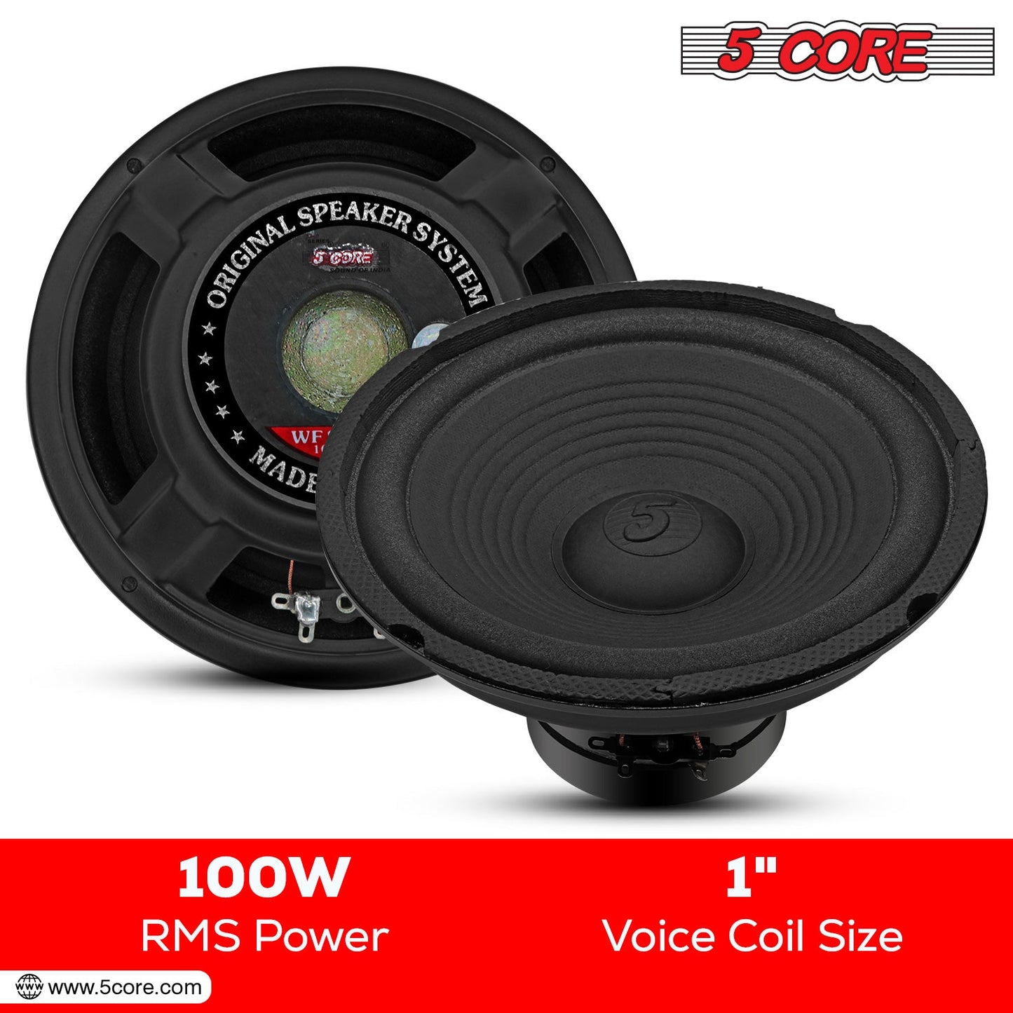 5 Core 8 Inch Subwoofer Speaker 1000W PMPO 4Ohm Replacement Car Bass