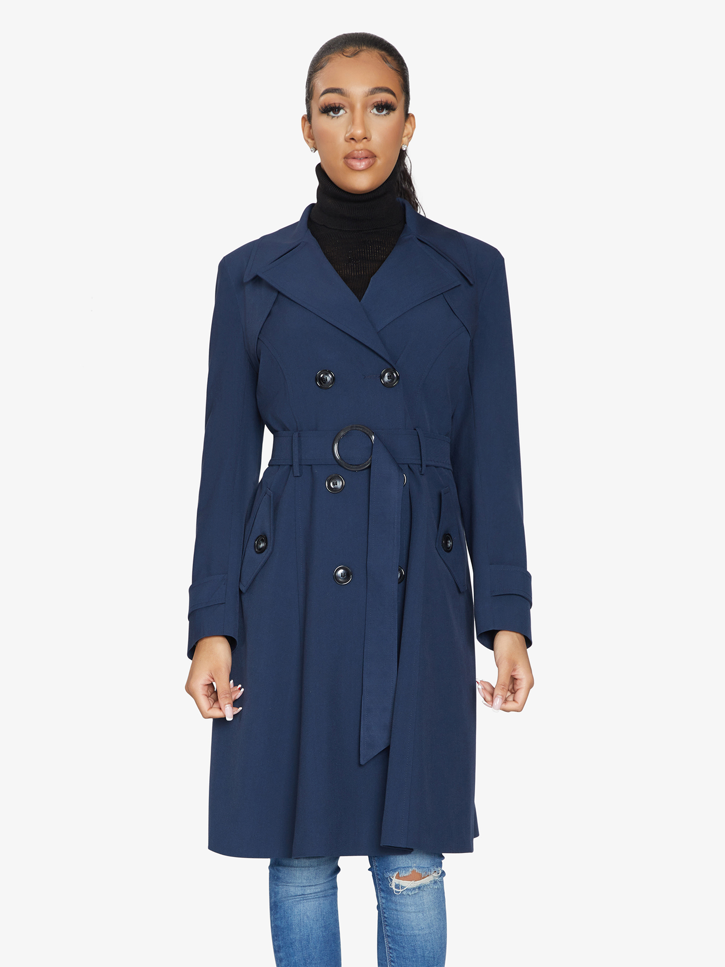 Spring/Summer Double Breasted Trench Mac Coat (1201-SP)