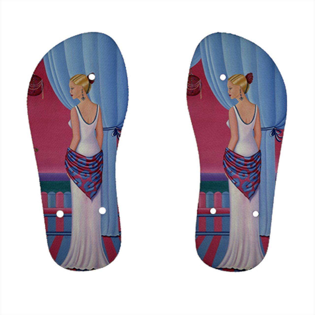 Palm Beach Perfume Art Collection Kid's Flip Flops