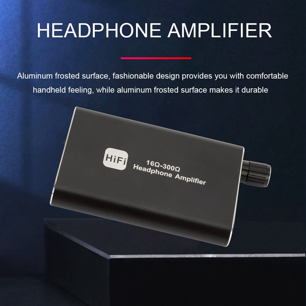 16-300Ω HIFI Headphone Amplifier Portable Earphone AMP 3.5mm w/ Audio