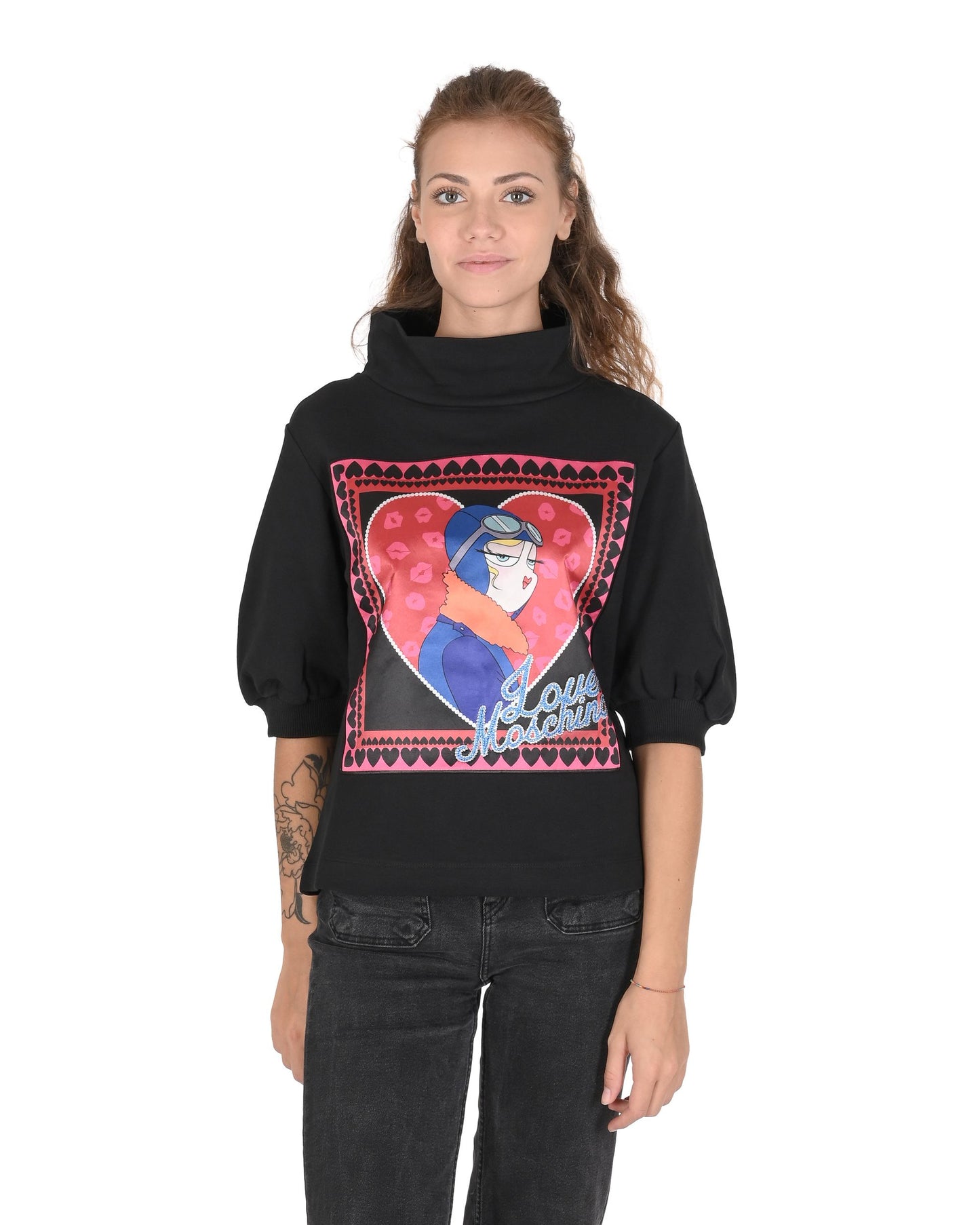 Love Moschino Womens Sweatshirt W 6 375 01 M 4068 C74 BLACK