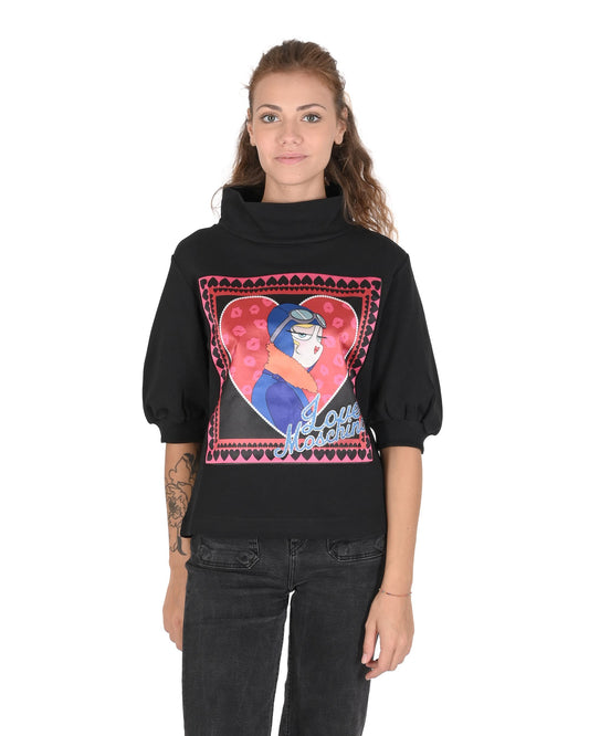 Love Moschino Womens Sweatshirt W 6 375 01 M 4068 C74 BLACK