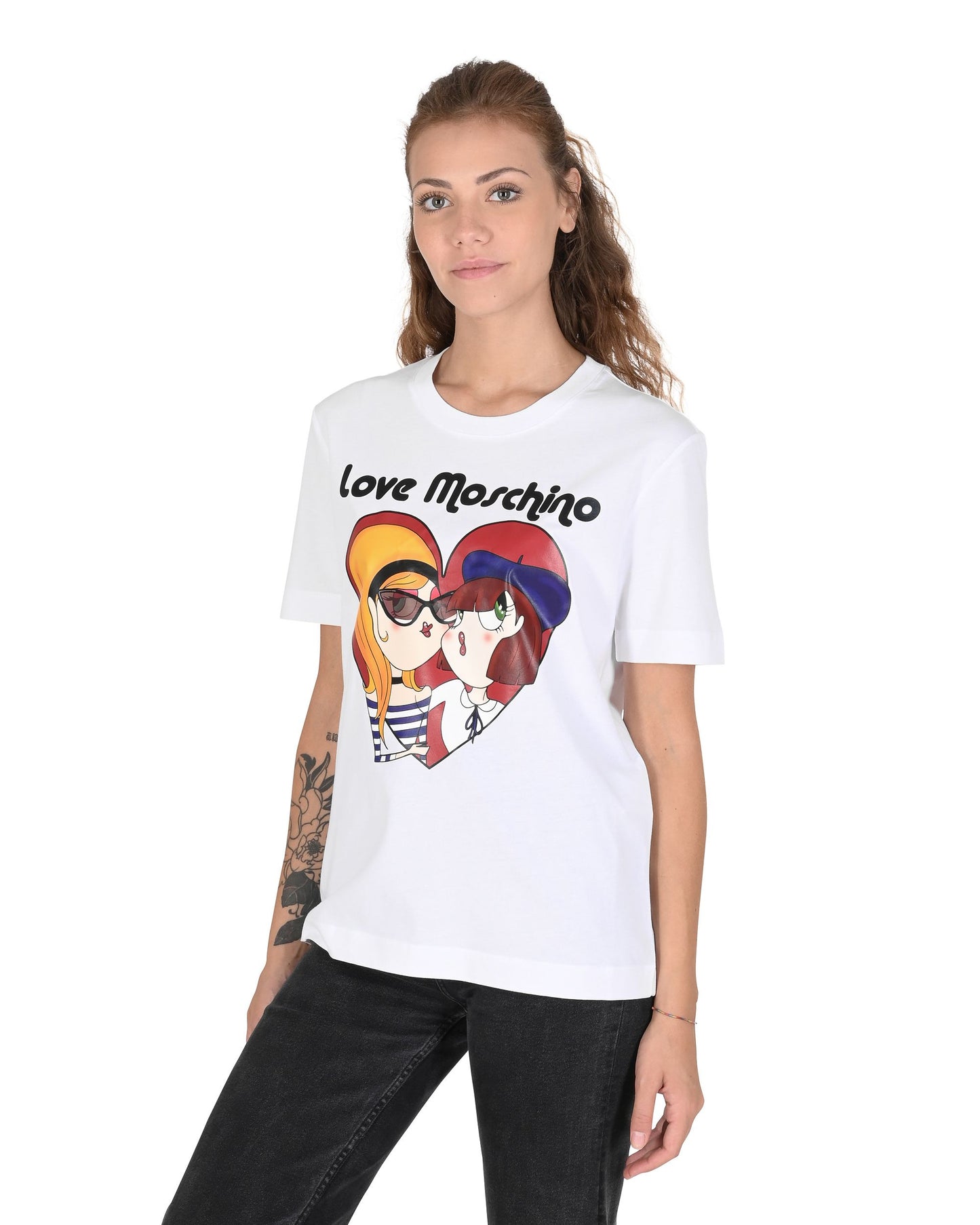 Love Moschino Womens T-Shirt W 4 H06 13 M 3517 A00 OPTICAL WHITE