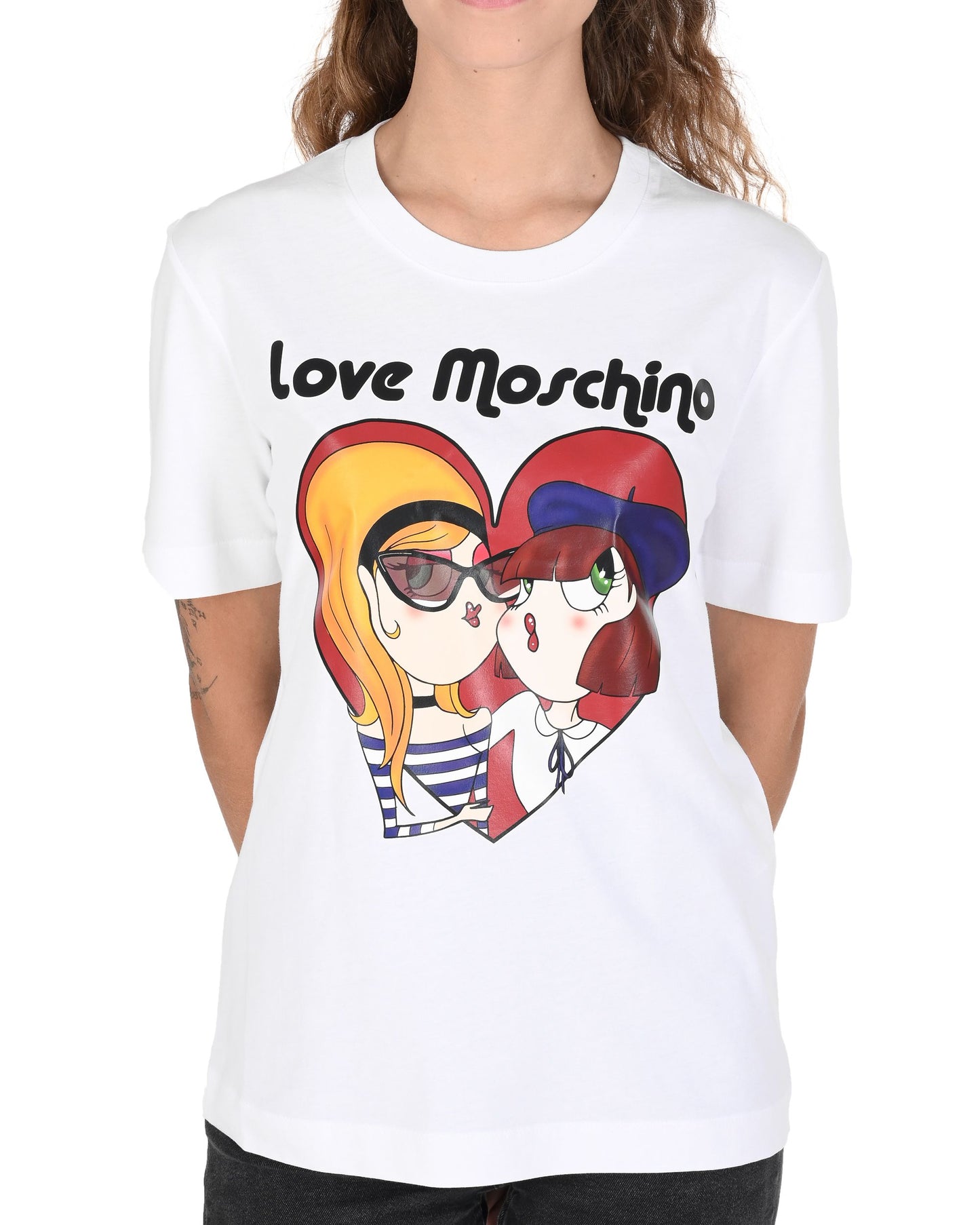 Love Moschino Womens T-Shirt W 4 H06 13 M 3517 A00 OPTICAL WHITE