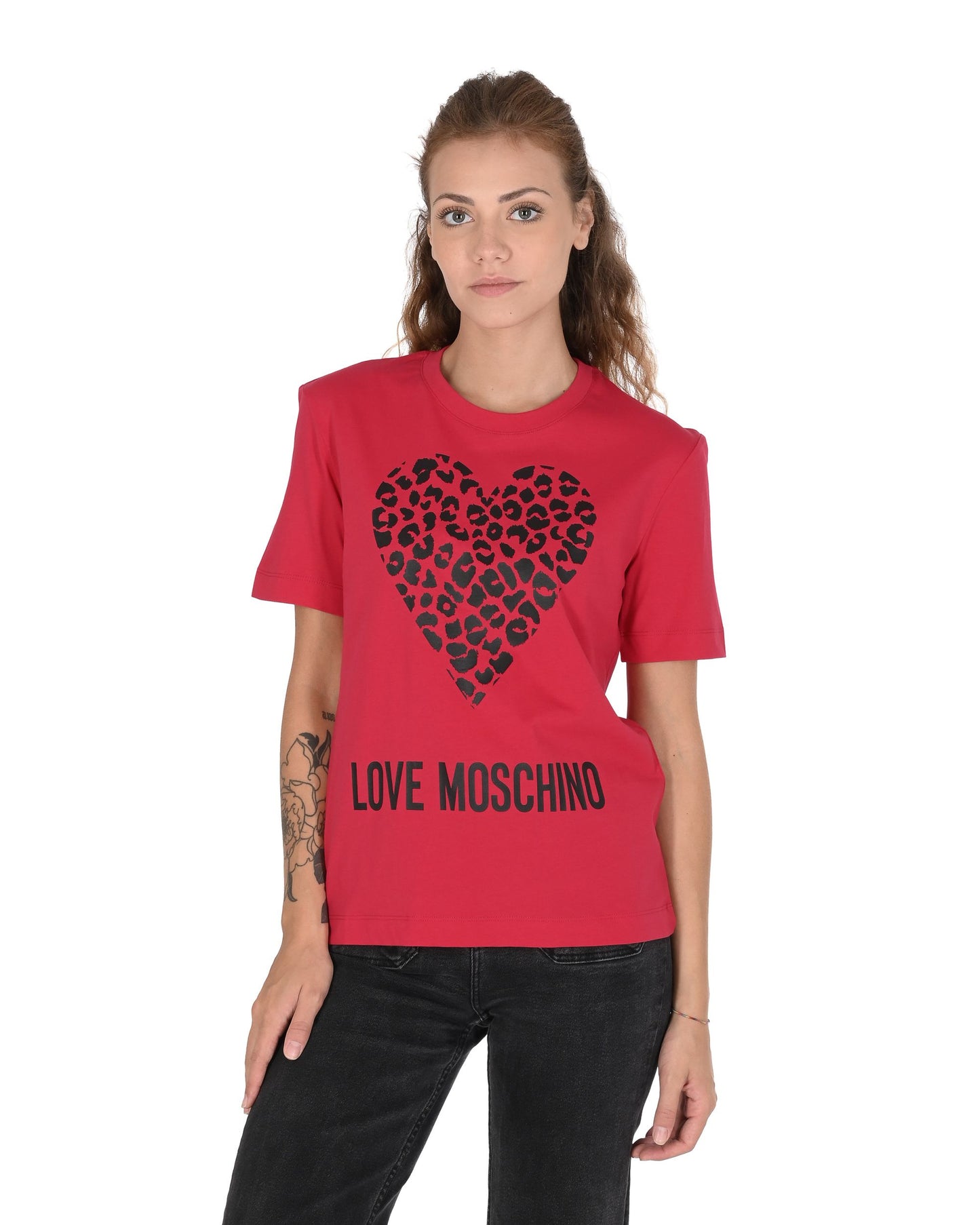 Love Moschino Womens T-Shirt W 4 H06 27 M 3876 P23 RED