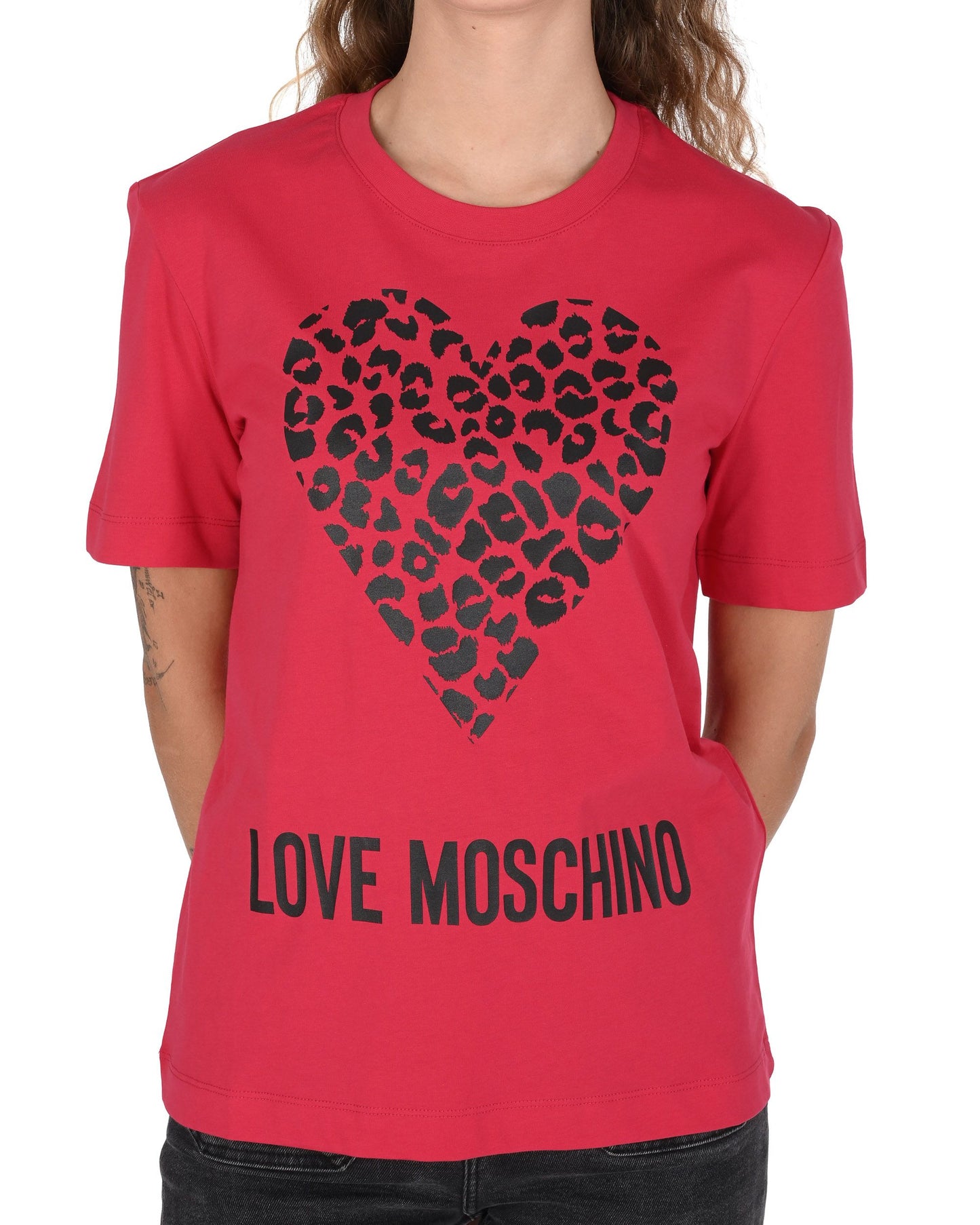 Love Moschino Womens T-Shirt W 4 H06 27 M 3876 P23 RED