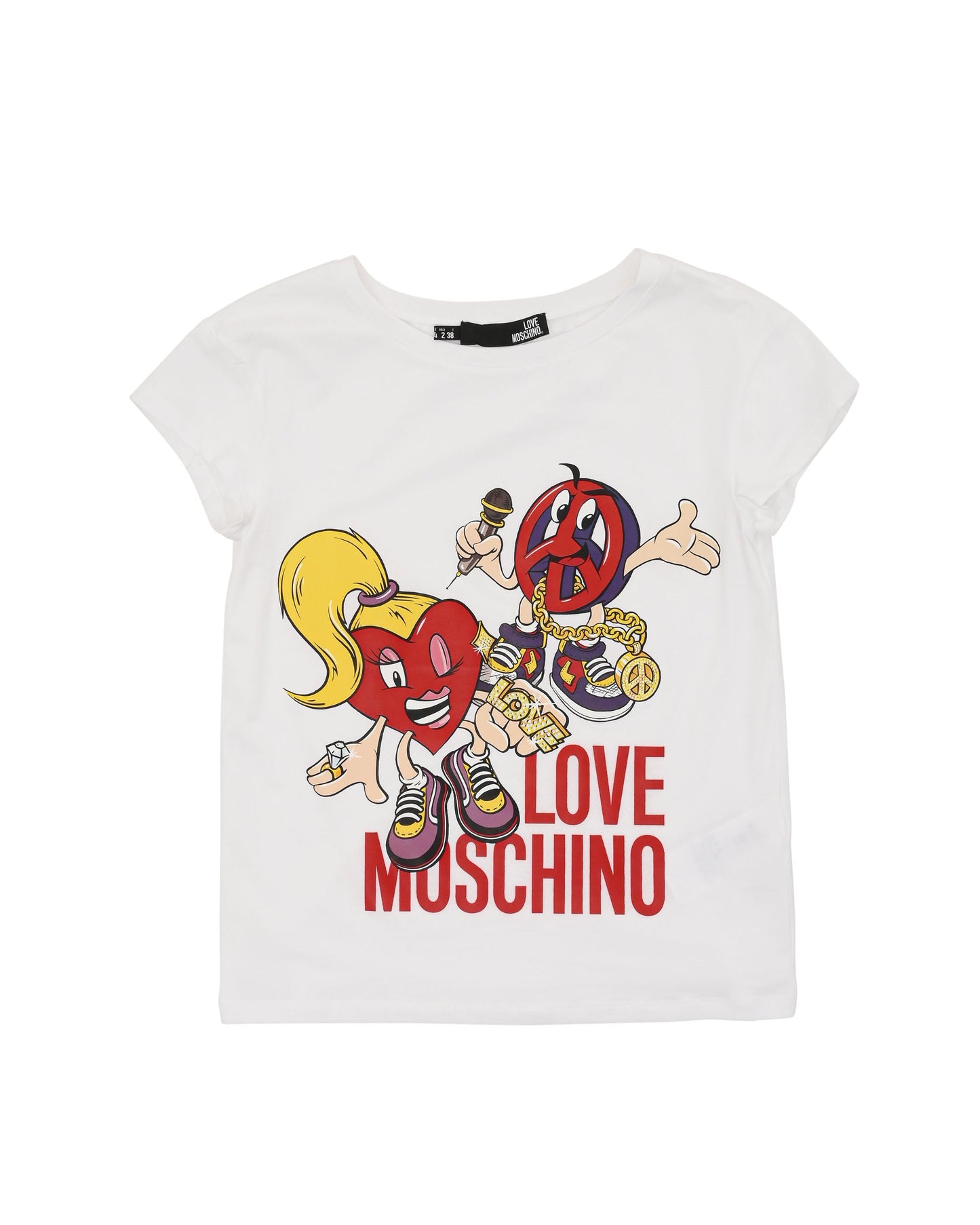 Love Moschino Womens T-Shirt W 4 F30 1M E 2065 A00 OPTICAL WHITE