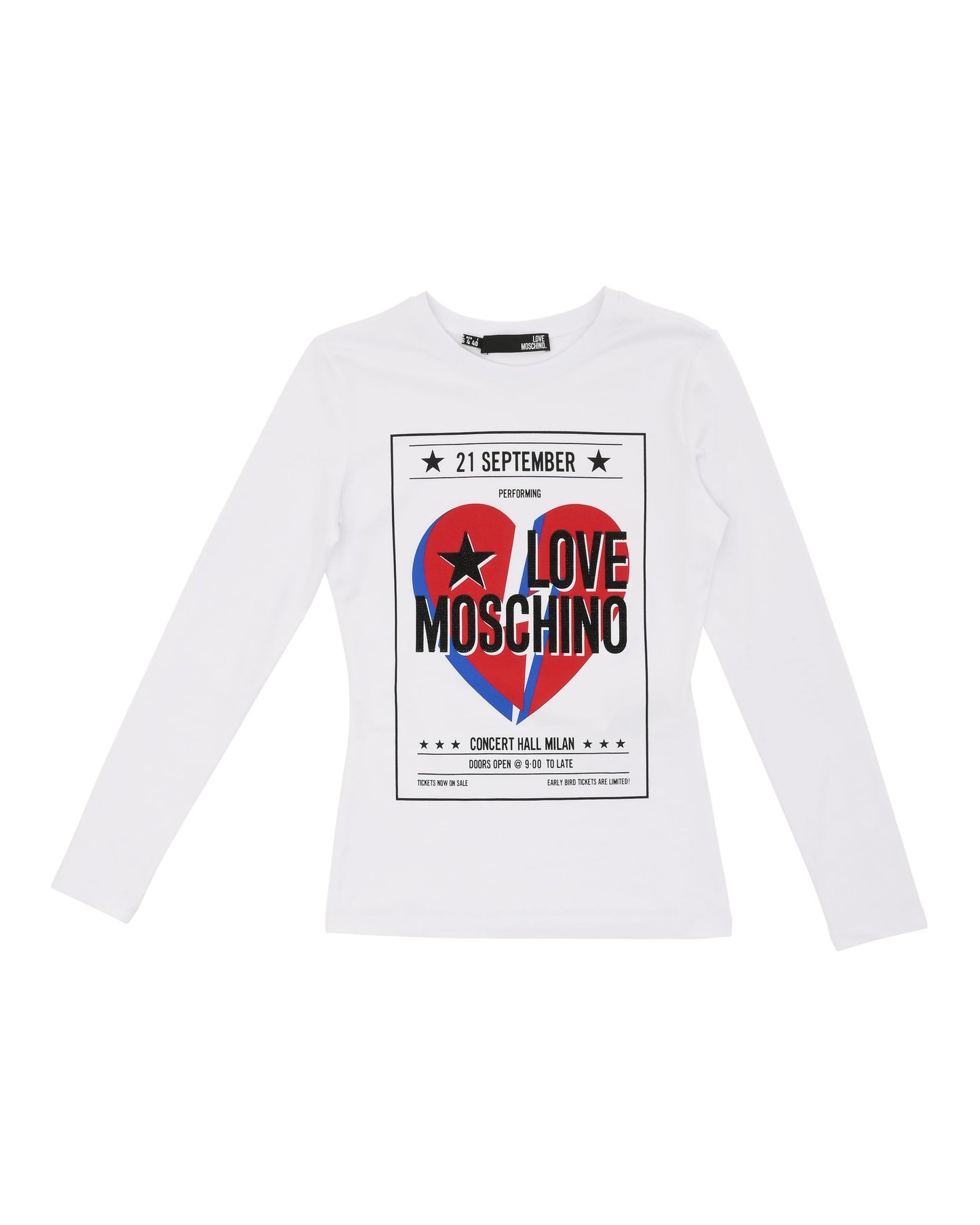 Love Moschino Womens T-Shirt W 4 G52 15 E 1951 A00 OPTICAL WHITE