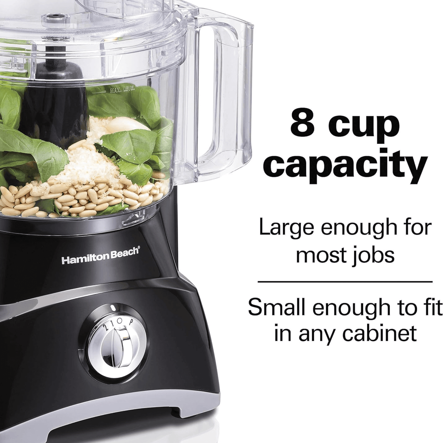 Hamilton Beach 8-Cup 2-Speed Food Processor with Compact Storage