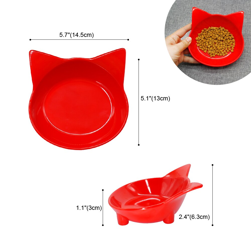 Cat Dog Feeding Bowl Cat Puppy Food Dish Container