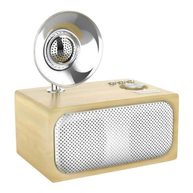 SOAIY Retro Subwoofer Bluetooth Speaker Wireless Mini Radio(Wood