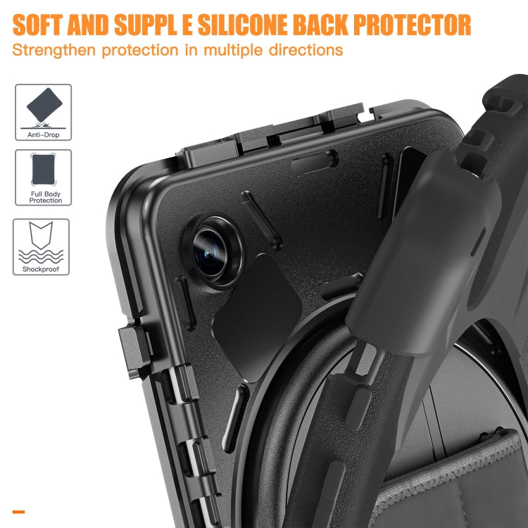 For Samsung Galaxy Tab A9+ Rotary Handle Grab TPU + PC Tablet