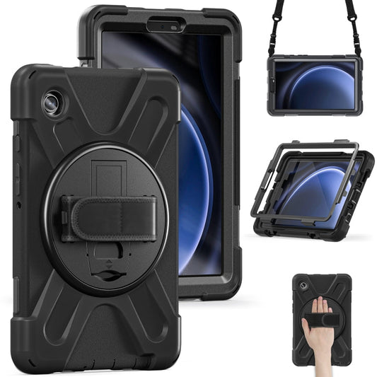 For Samsung Galaxy Tab A9+ Rotary Handle Grab TPU + PC Tablet