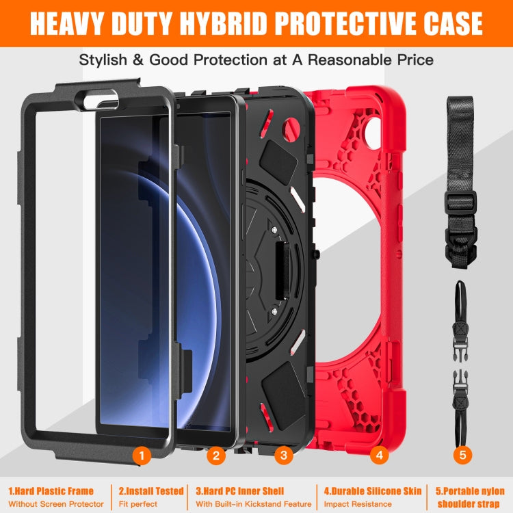 For Samsung Galaxy Tab A9+ Rotary Handle Grab TPU + PC Tablet