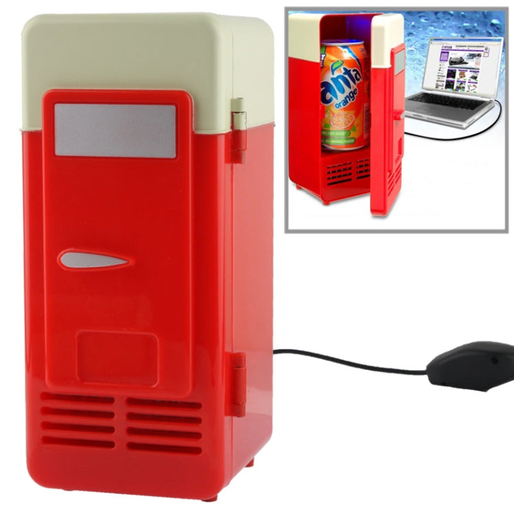 Mini USB PC Fridge Beverage / Drink Cans Cooling / Heating(Red)