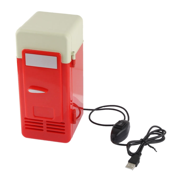 Mini USB PC Fridge Beverage / Drink Cans Cooling / Heating(Red)