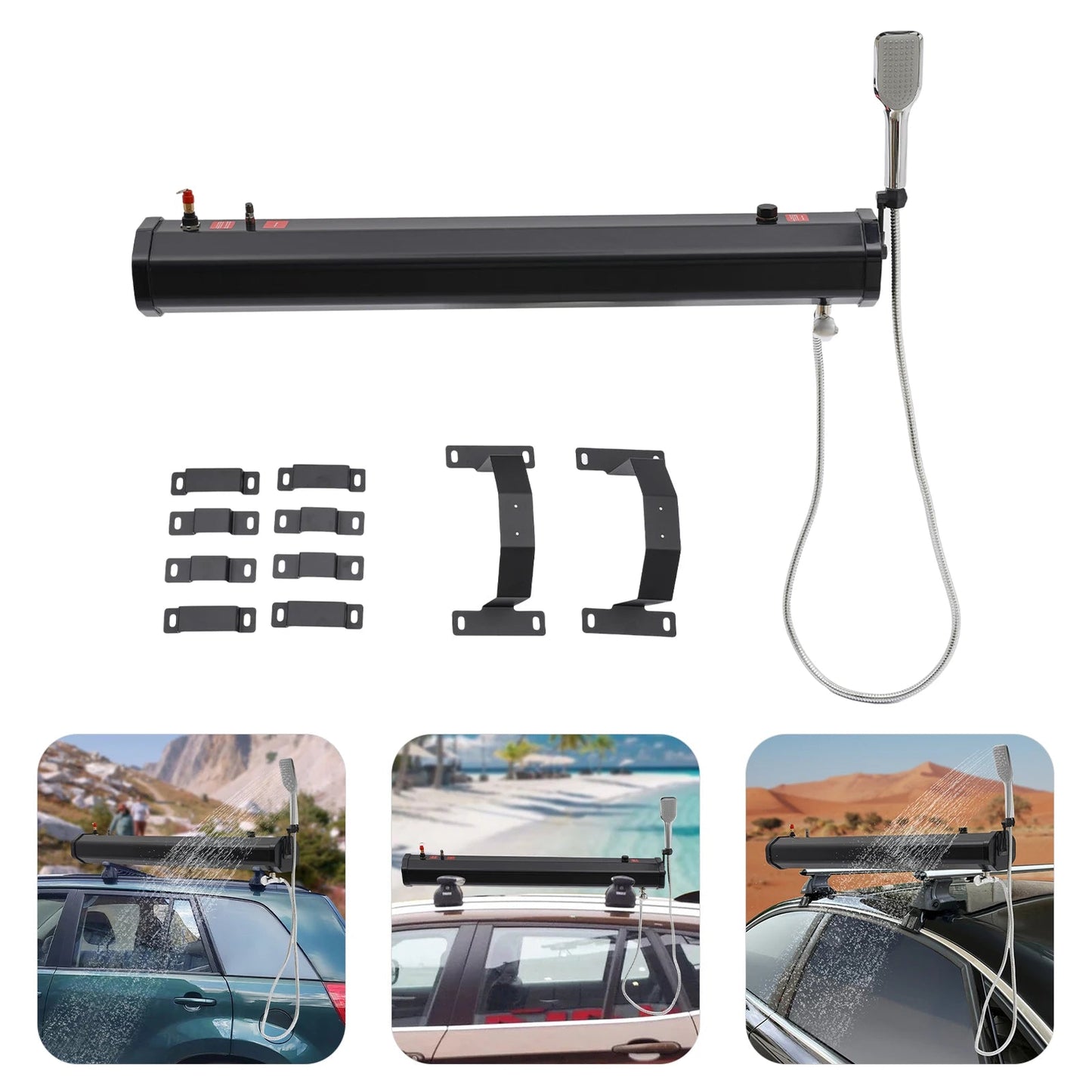 Portable Car Roof Shower Water Tank for Camping RV SUV Outdoor Use