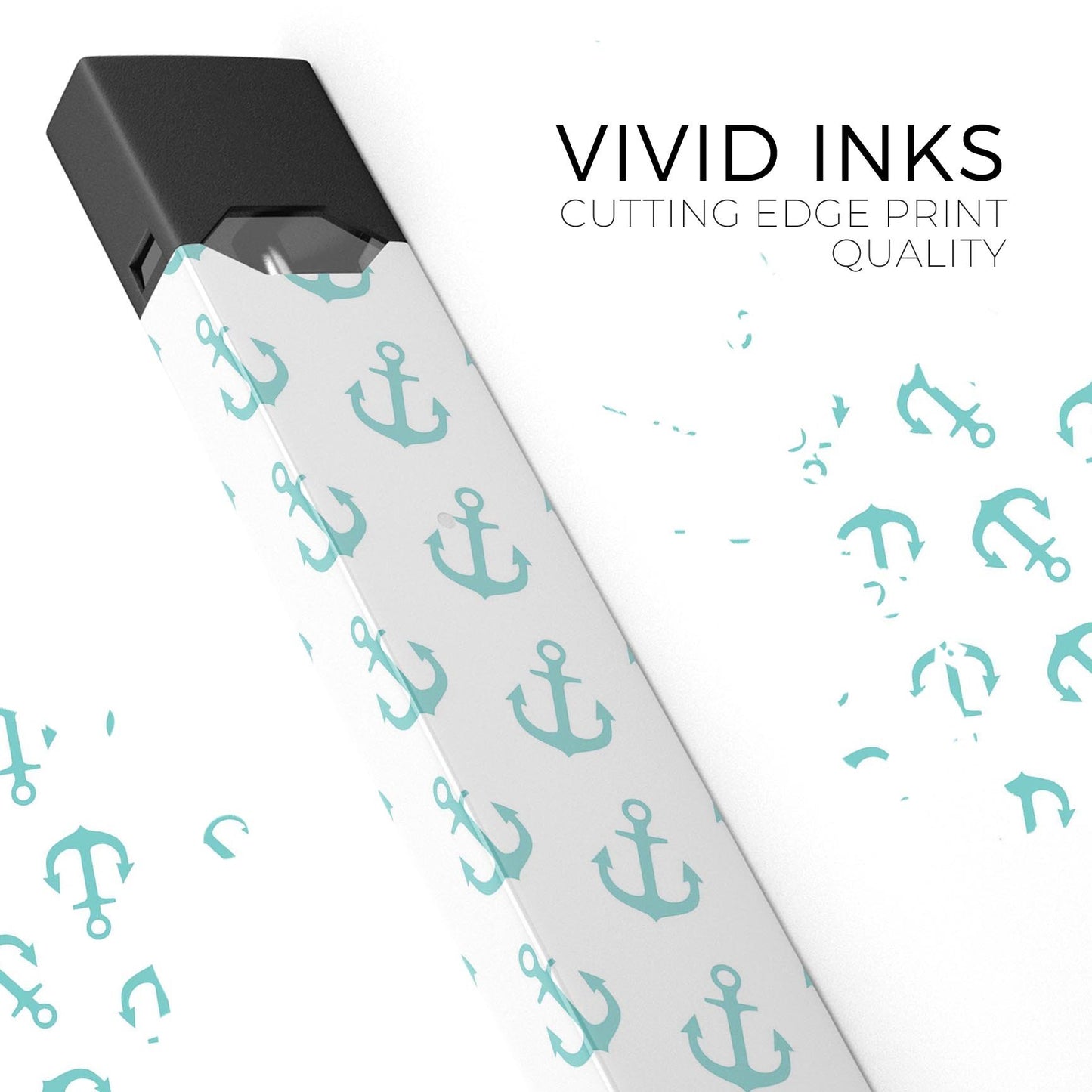 Teal Micro Anchors - Premium Decal Protective Skin-Wrap Sticker