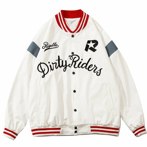 Baseball Jacket Men Star Letter Embroidery Patchwork Bomber Coats