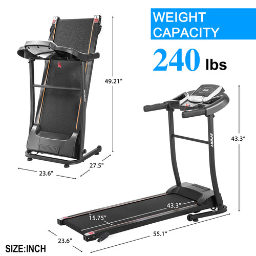 Classic Style Folding Electric Treadmill Motorized Running Machine