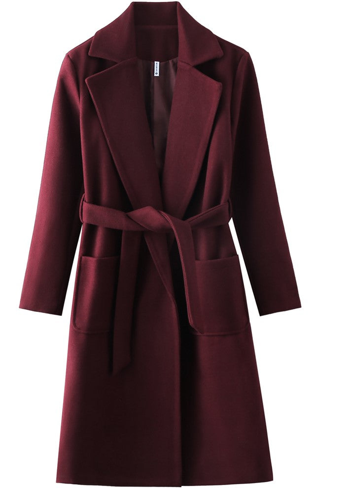 OuterwearJackets blends parkas pockets belted Women's wool coats