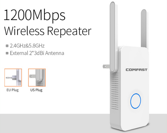 1200Mbps Extender Antenna Router Booster  WiFi Extender Repeater