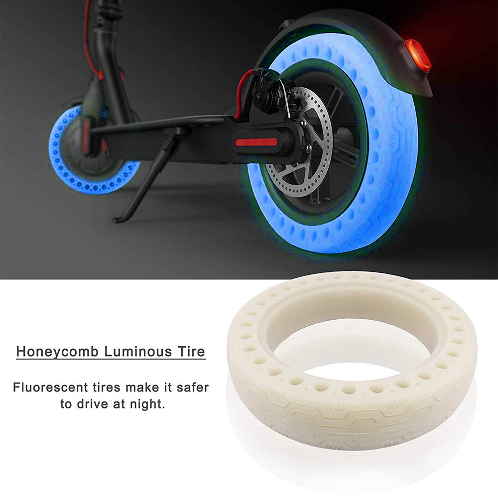 Electric Scooter Tire Fluorescent Blue