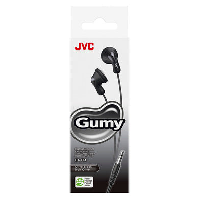 JVC HAF14BN Gumy Stereo Headphones - Olive Black