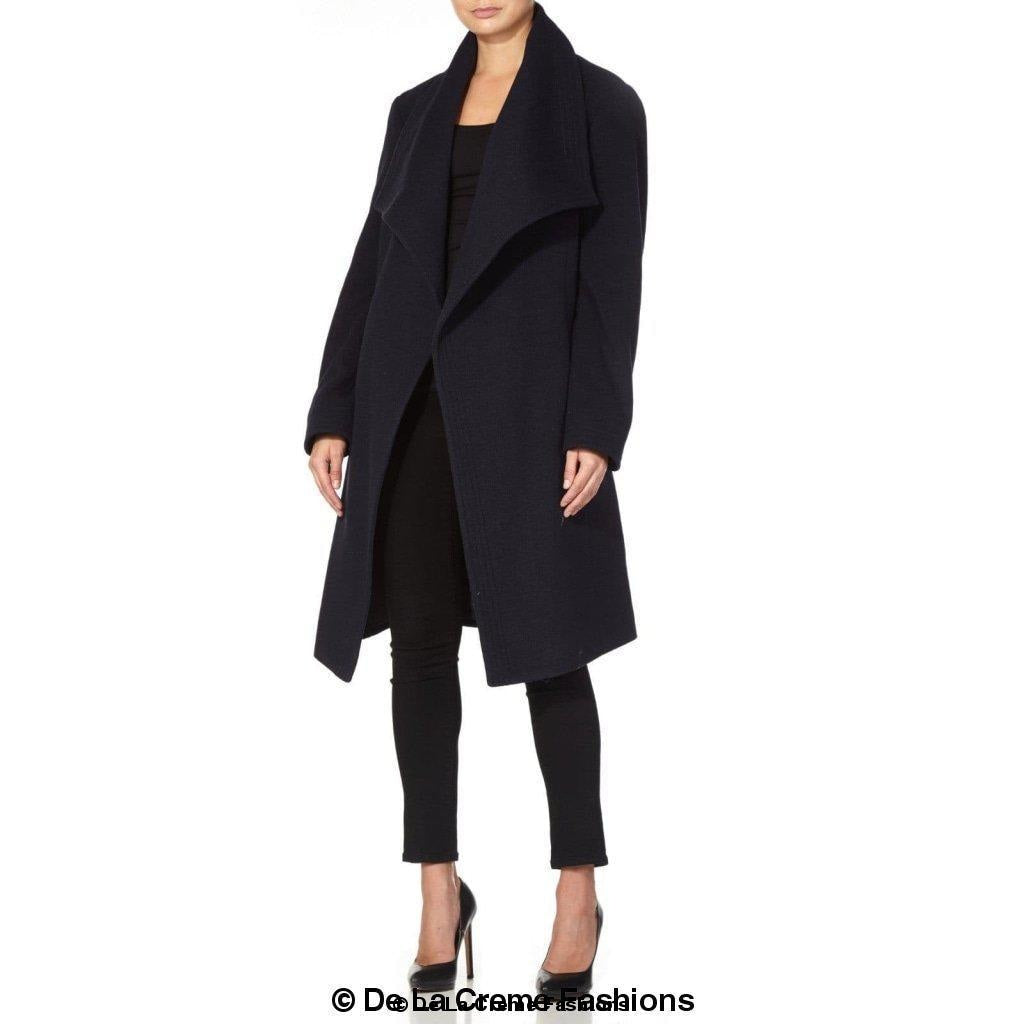 Wool Blend Large Lapel Duster Coat