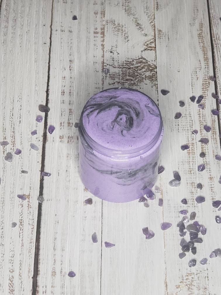 Black Amethyst Whipped Soap with Exfoliant