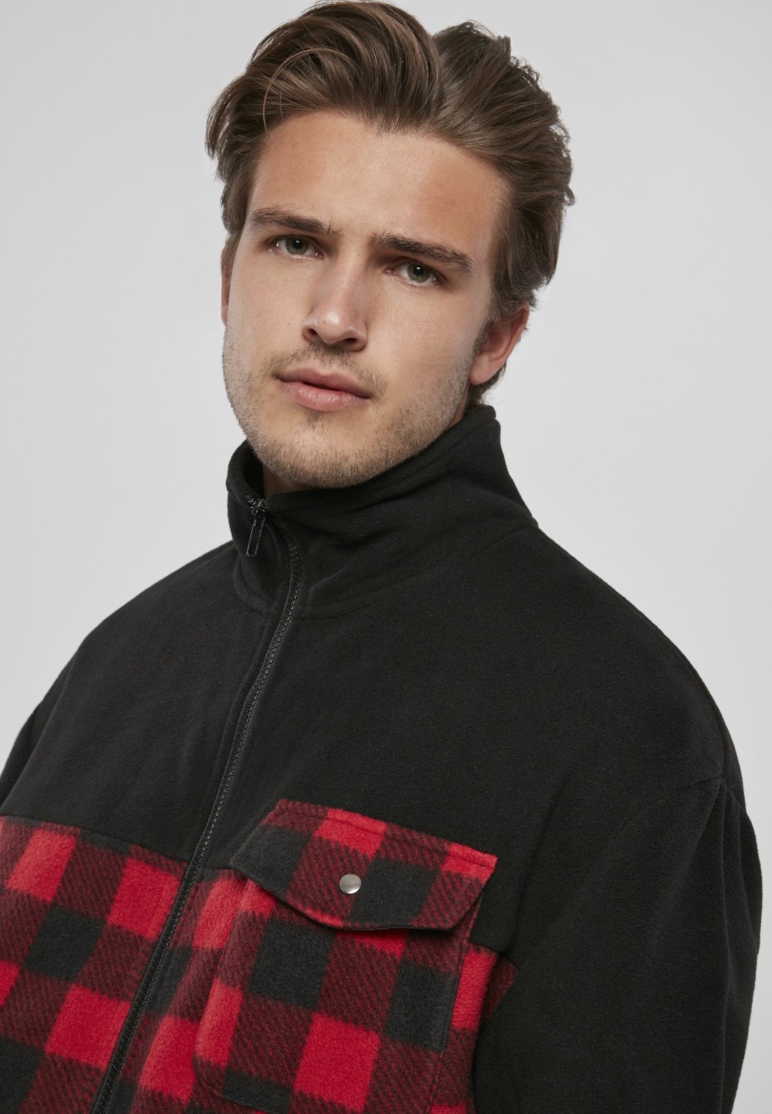 Patterned Polar Fleece Track Jacket