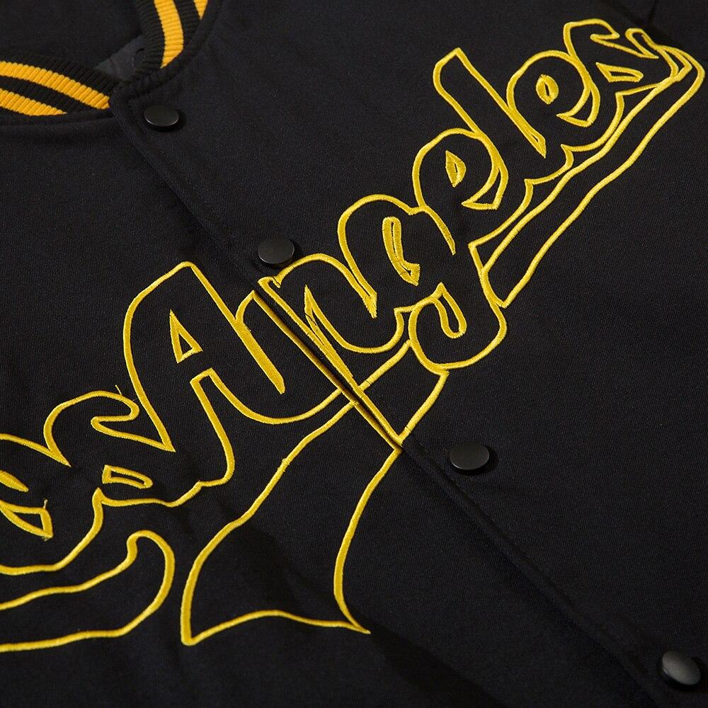 Baseball Jacket Men Letter Embroidery Single Breasted Oversize Fashion