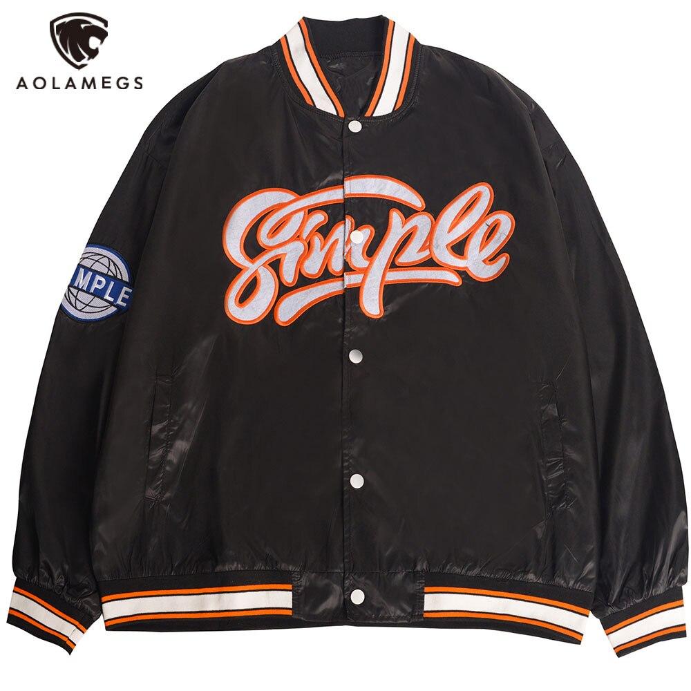 Baseball Jacket Men Letter Embroidery Patch Bomber Coats Autumn