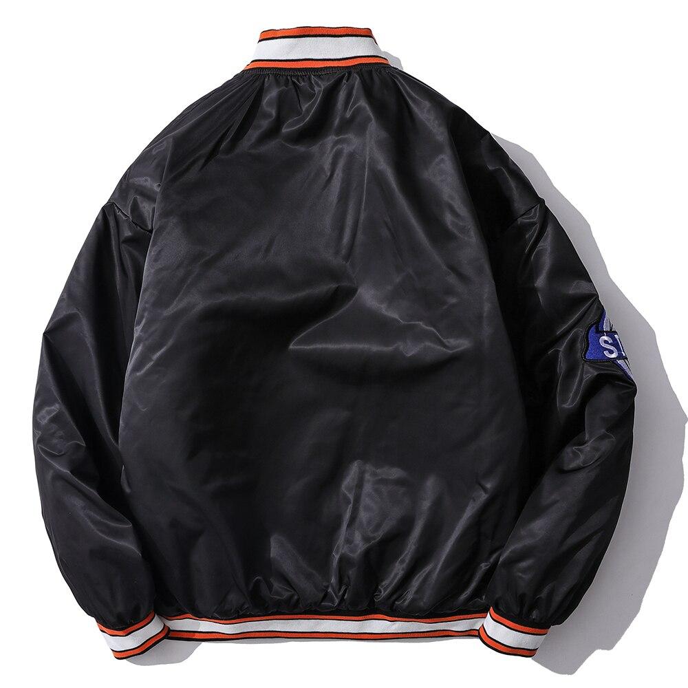 Baseball Jacket Men Letter Embroidery Patch Bomber Coats Autumn