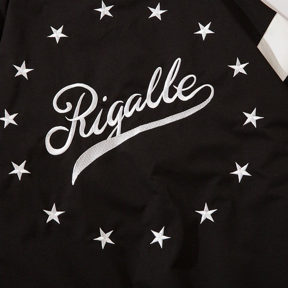 Baseball Jacket Men Star Letter Embroidery Patchwork Bomber Coats